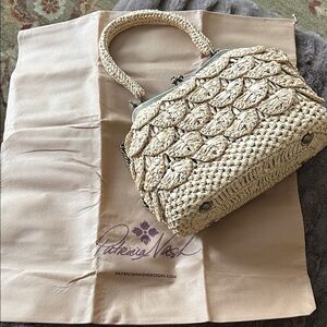 Patricia Nash Cream Woven Shoulder Bag